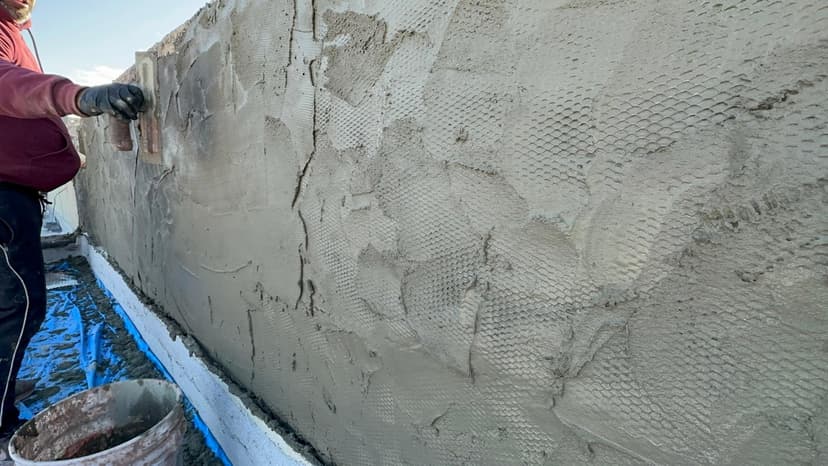 Stucco/Waterproofing of Exterior, Parapet, and Retaining Walls